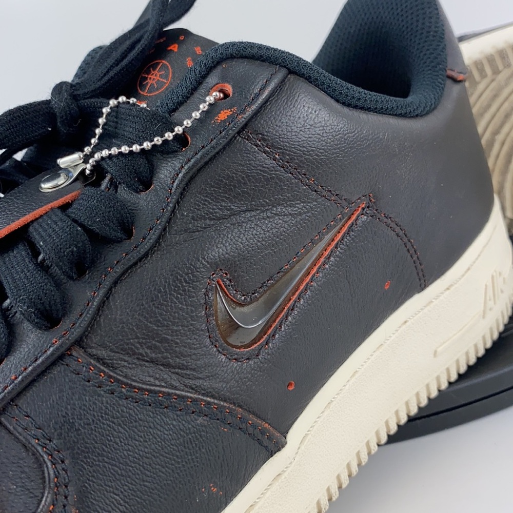 Nike Air Force 1 '07 PRM 'Jewel' Black/Orange CK4392-001 Men's Size 8.5 - Picture 14 of 16